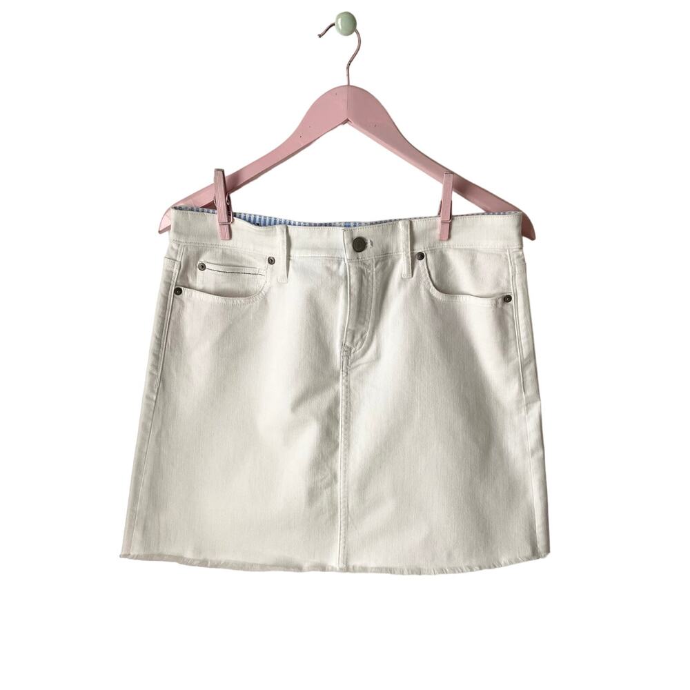 Vineyard Vines White Denim Mini Skirt Size 8
